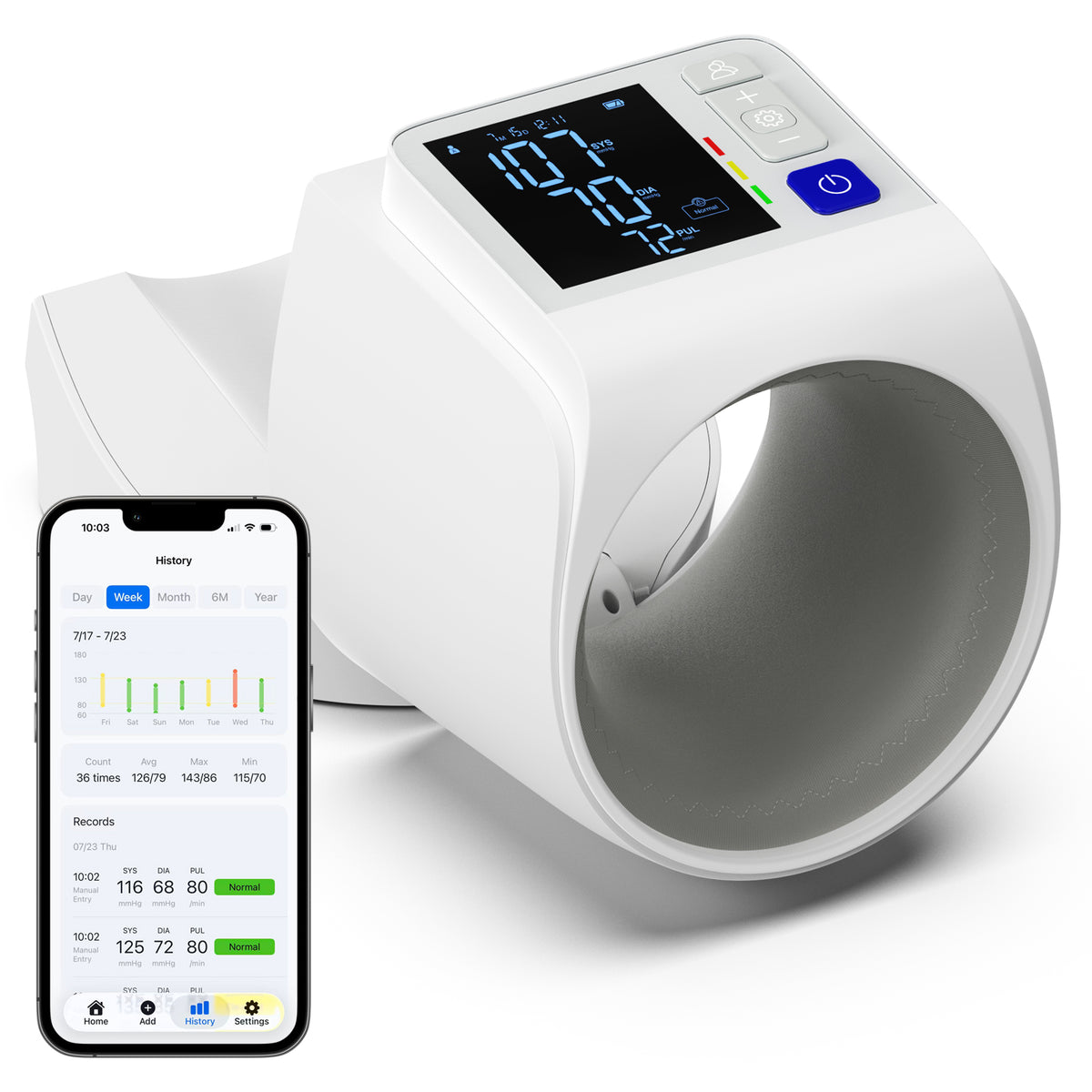 Lentorgi Smart Upper Arm Blood Pressure Monitor