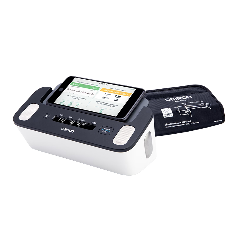 Complete Wireless Upper Arm Blood Pressure Monitor + EKG